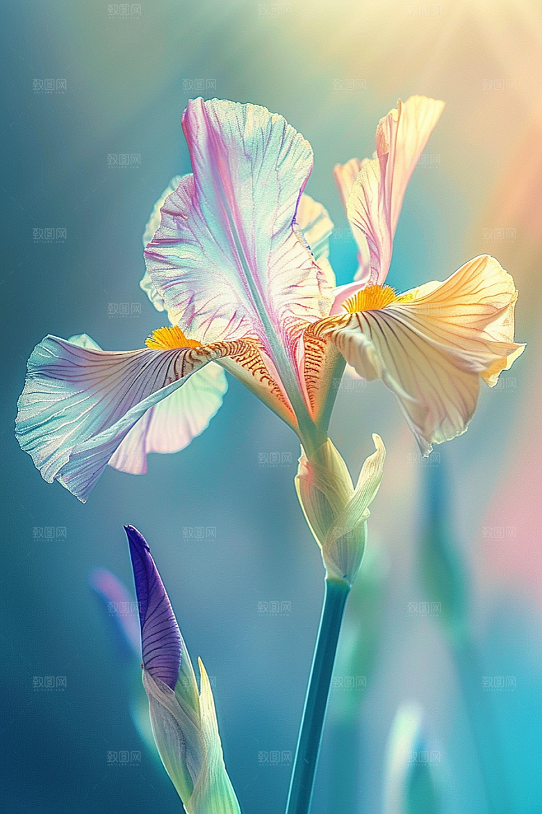 鸢尾花特写清新素材