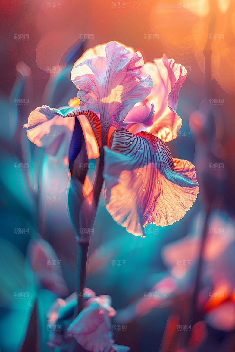 鸢尾花自然花卉素材