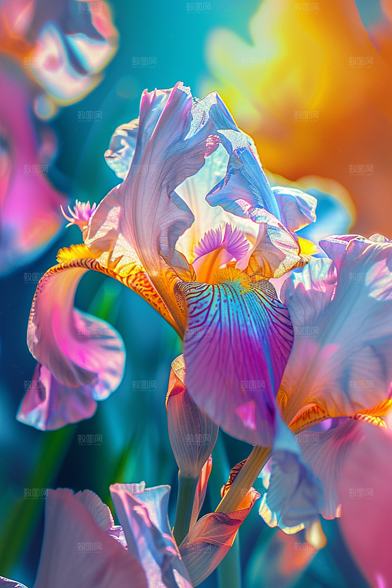 鸢尾花清新浪漫素材