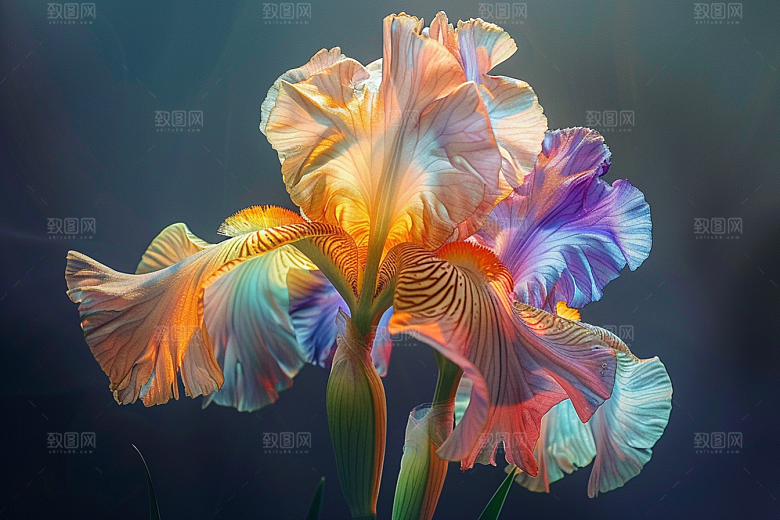鸢尾花浪漫唯美素材