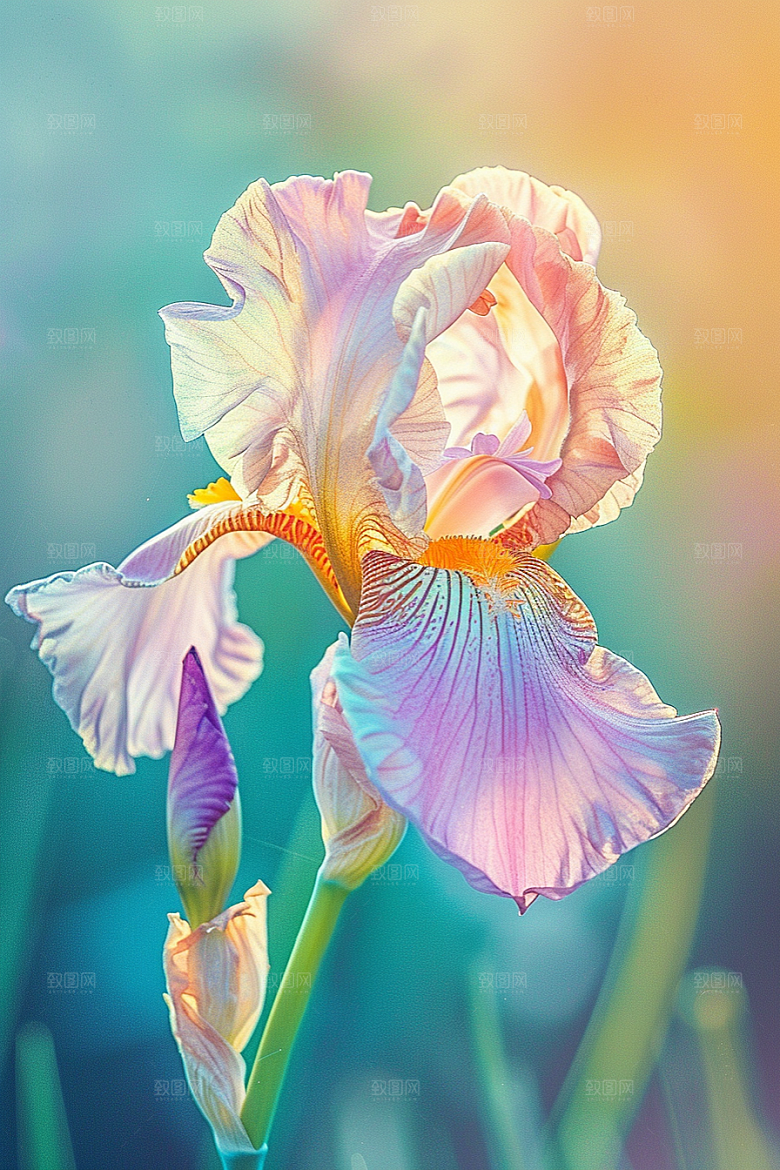 鸢尾花唯美自然素材