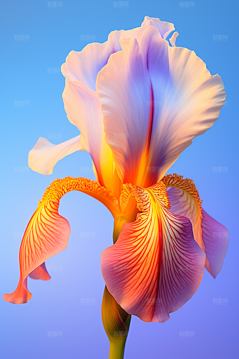 鸢尾花花朵特写素材