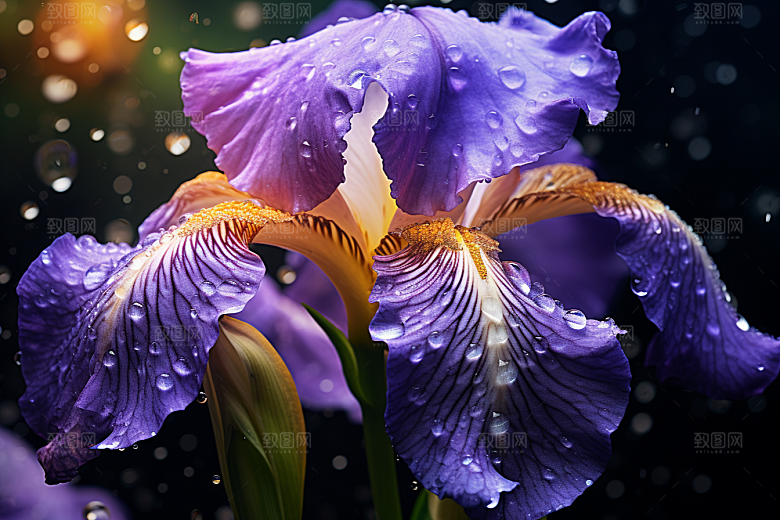 鸢尾花紫色花朵素材