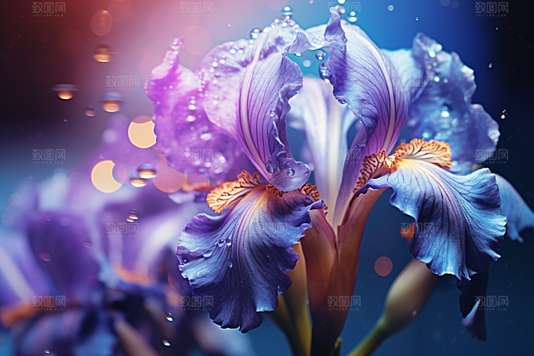 鸢尾花花朵浪漫素材