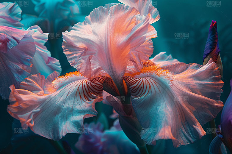 鸢尾花花卉特写素材
