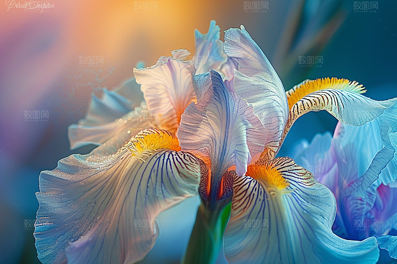 鸢尾花紫色唯美素材