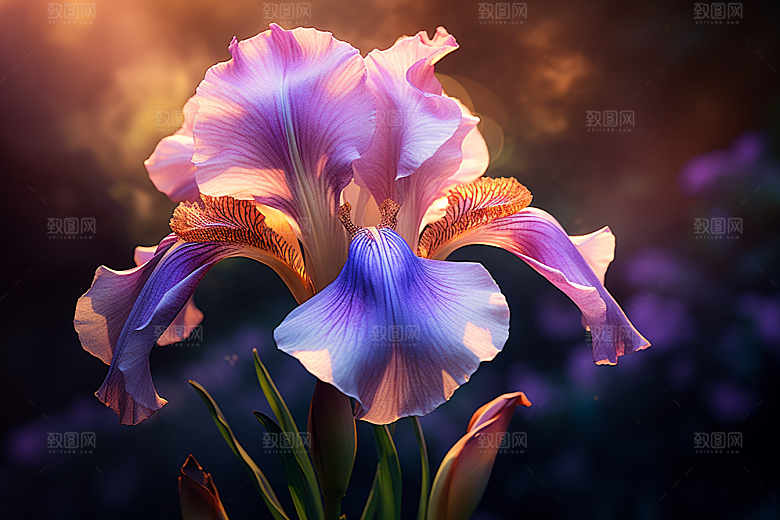 鸢尾花清新花卉素材