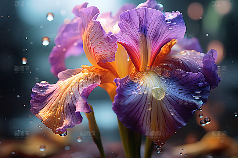鸢尾花唯美花朵素材