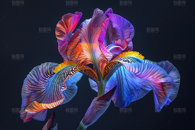 鸢尾花浪漫清新素材