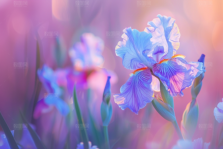 鸢尾花花朵自然素材
