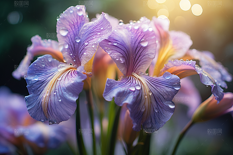 鸢尾花花卉特写素材