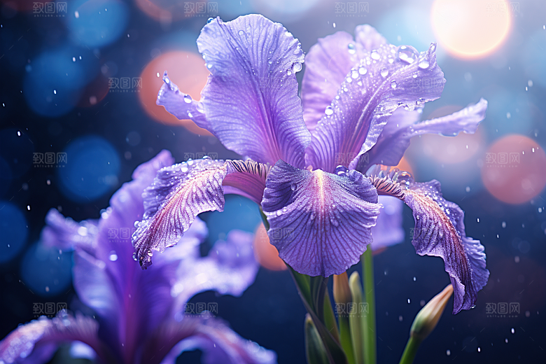 鸢尾花高清油画风素材