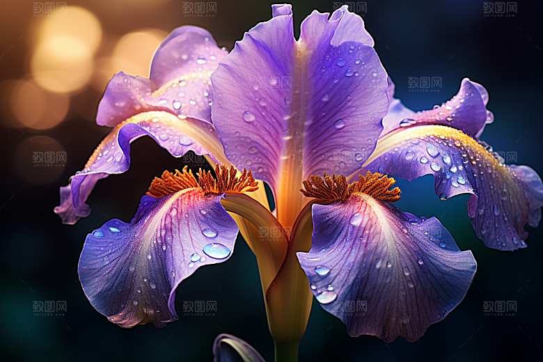 鸢尾花特写花朵素材