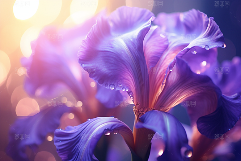 鸢尾花浪漫花朵素材