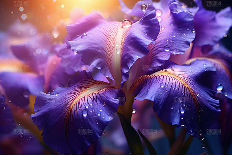 鸢尾花浪漫花朵素材