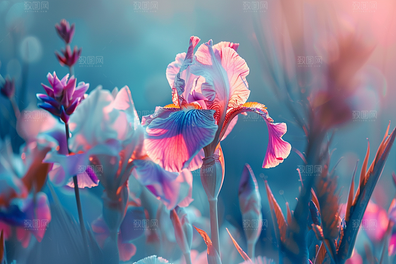 鸢尾花植物唯美素材