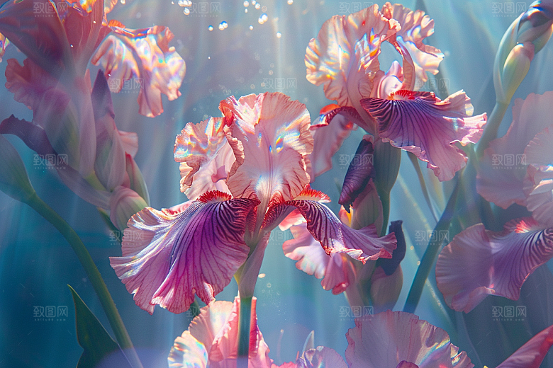 鸢尾花花朵自然素材