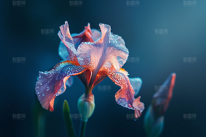 鸢尾花特写花卉素材