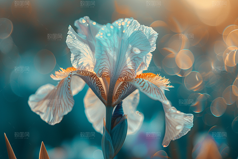 鸢尾花唯美特写素材