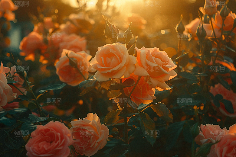 月季花彩色蔷薇素材