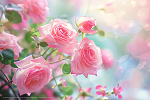 月季花蔷薇彩色素材