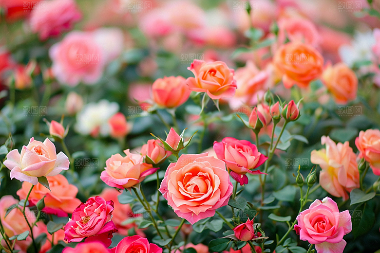 月季花花卉彩色素材