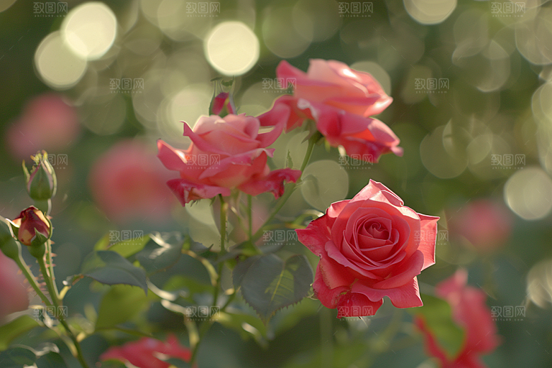 月季花花朵唯美素材