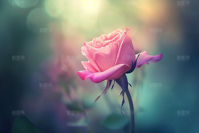 月季花唯美藤月素材