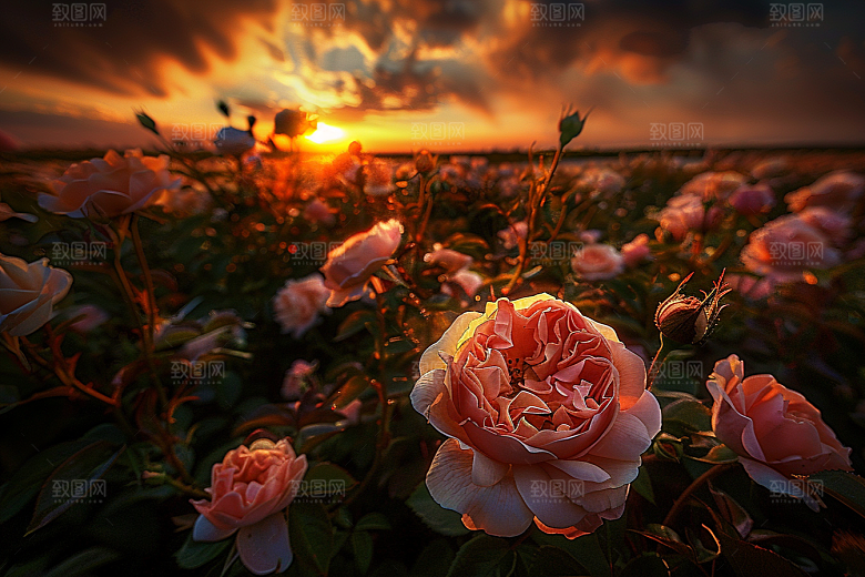月季花唯美花朵素材