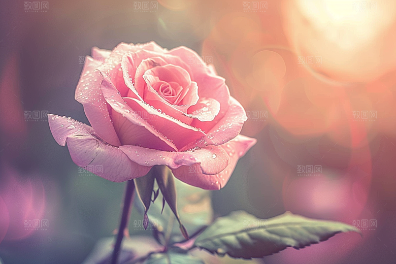 月季花藤月彩色素材