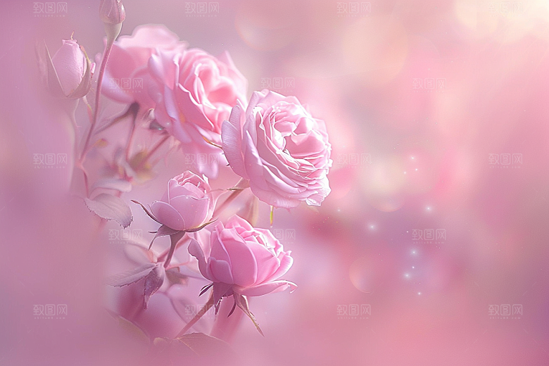 月季花蔷薇藤月素材