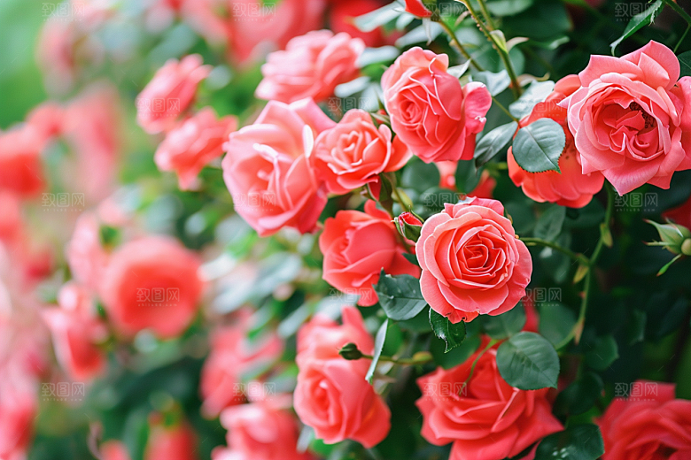 月季花唯美藤月素材
