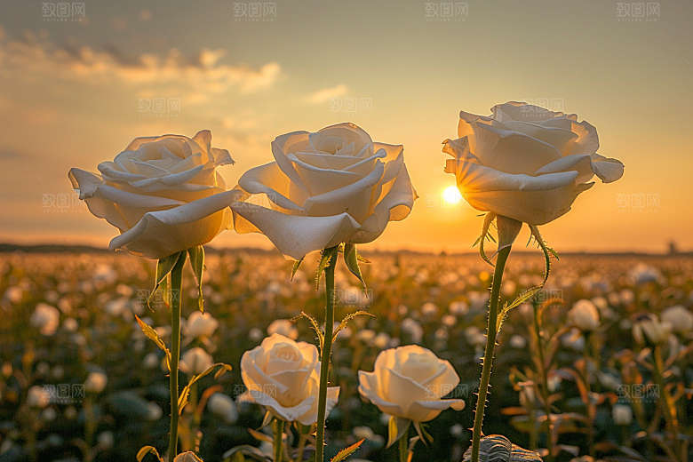 月季花唯美花朵素材