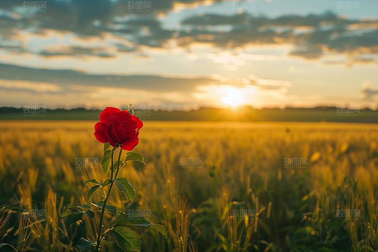 月季花唯美藤月素材