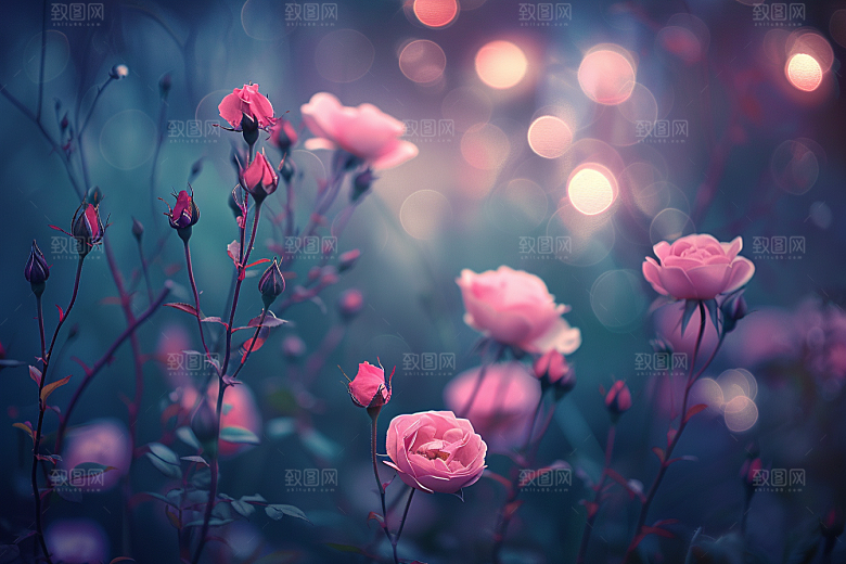 月季花藤月花朵素材