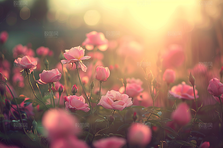 月季花花卉彩色素材