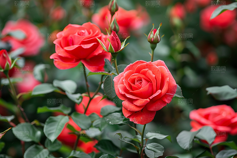 月季花玫瑰彩色素材