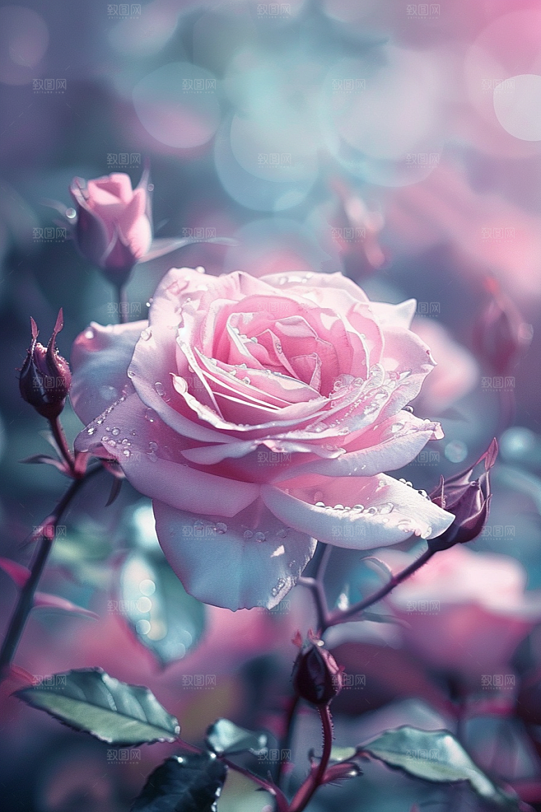 月季花彩色花卉素材
