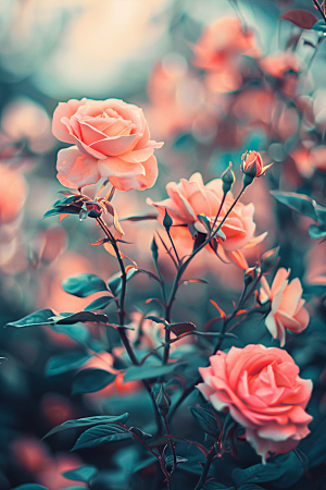 月季花蔷薇花卉素材