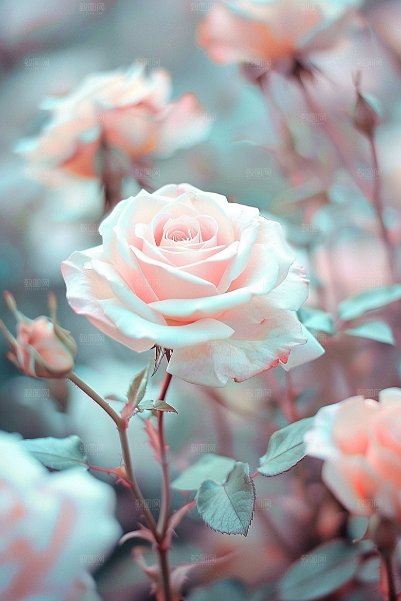 月季花藤月花朵素材