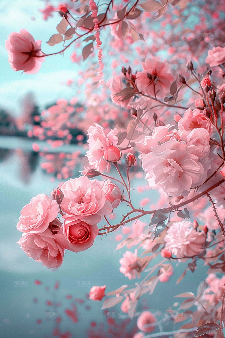 月季花蔷薇欧月素材