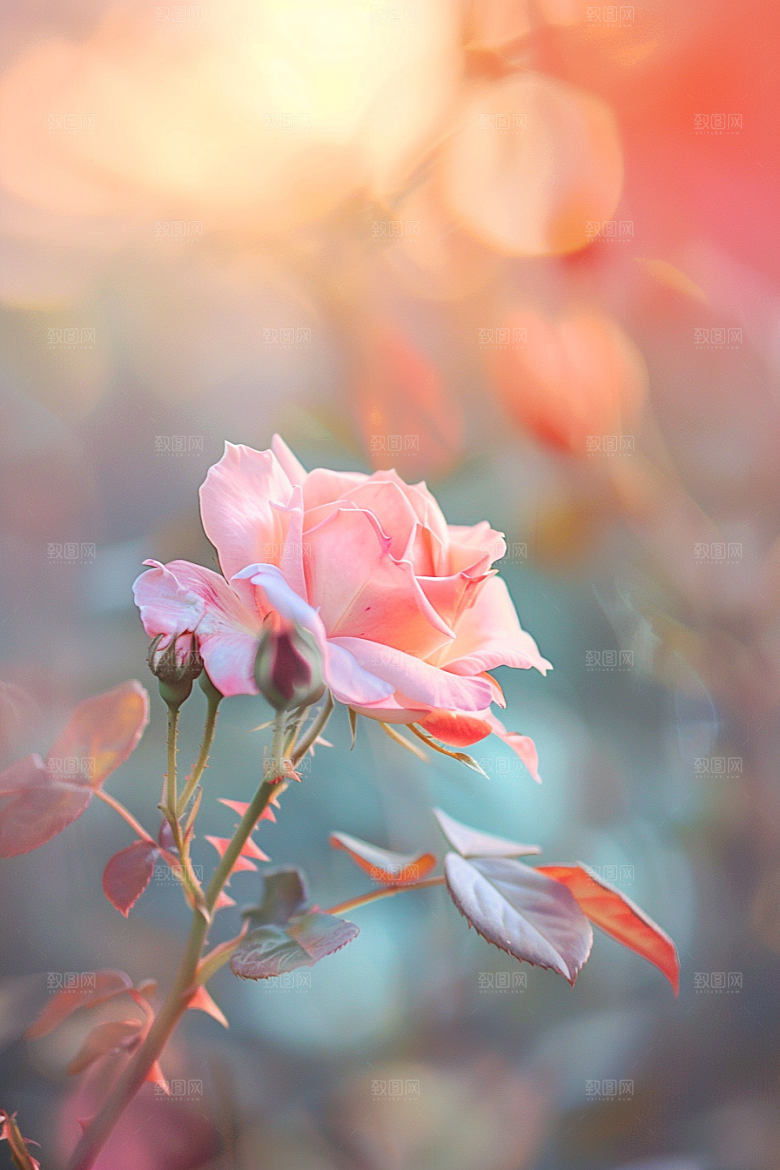月季花玫瑰唯美素材