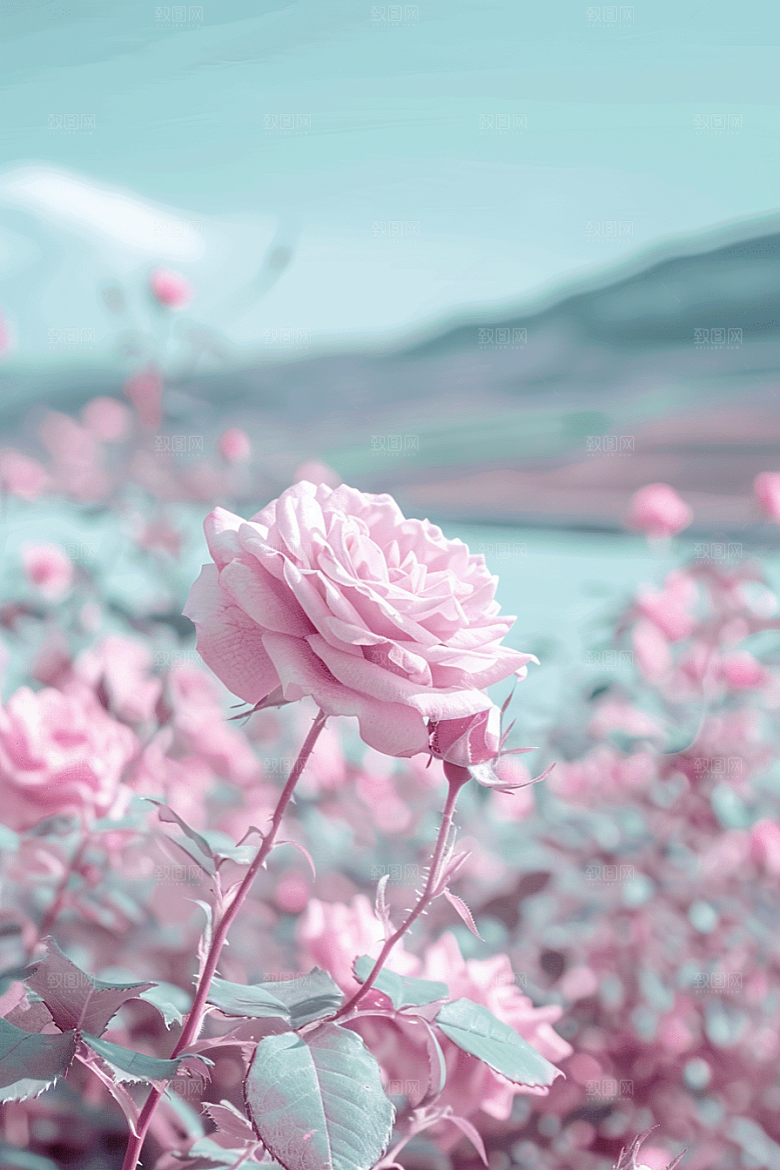 月季花唯美玫瑰素材