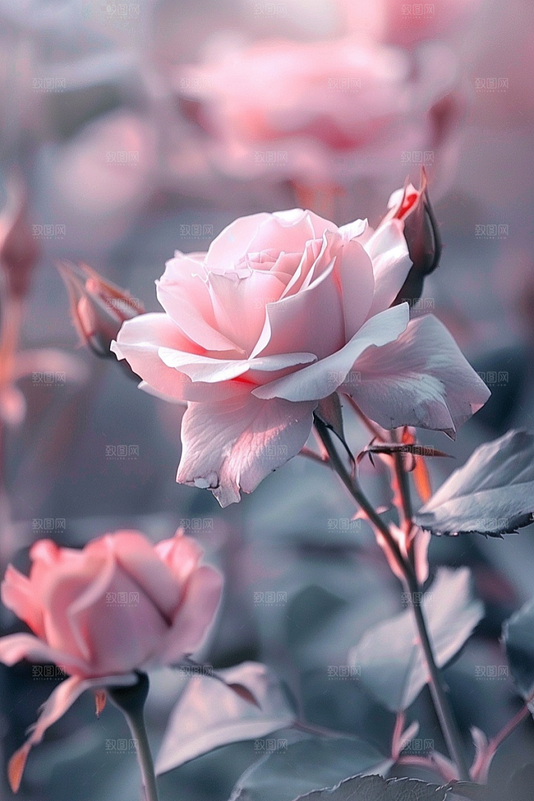 月季花唯美高清素材