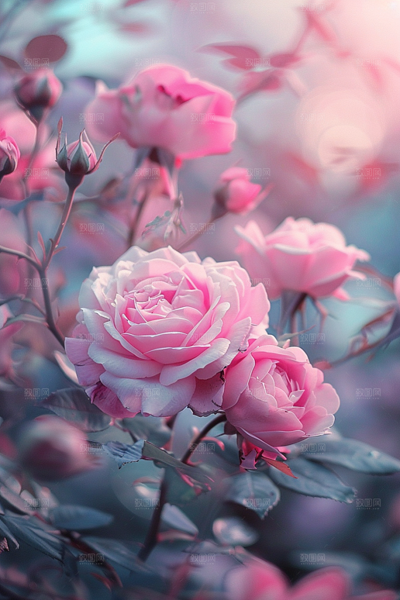 月季花彩色高清素材