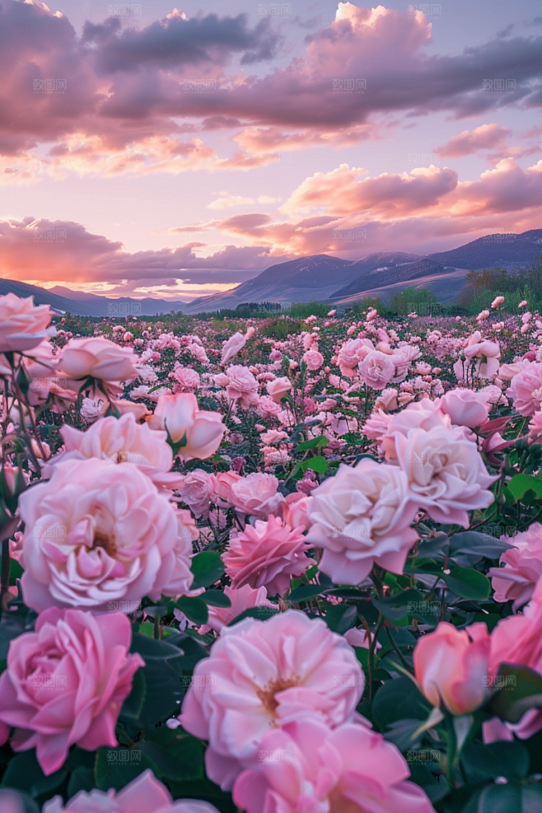月季花花朵唯美素材