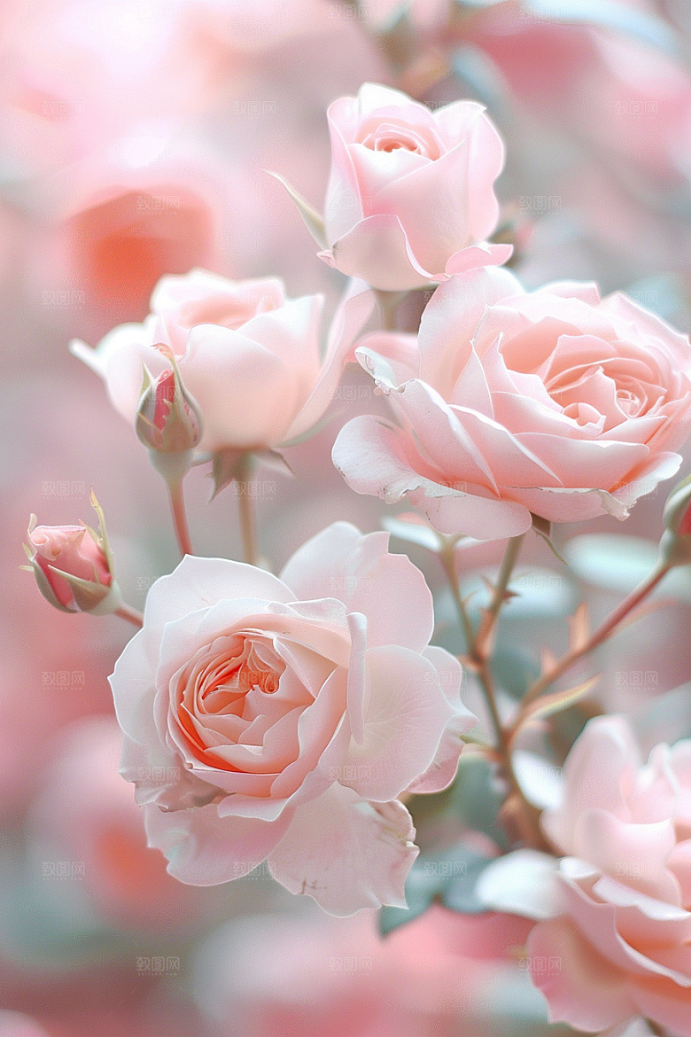 月季花蔷薇彩色素材