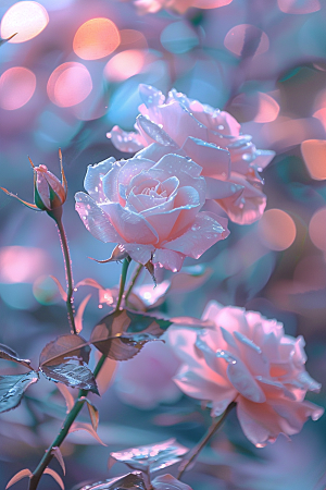 月季花唯美玫瑰素材