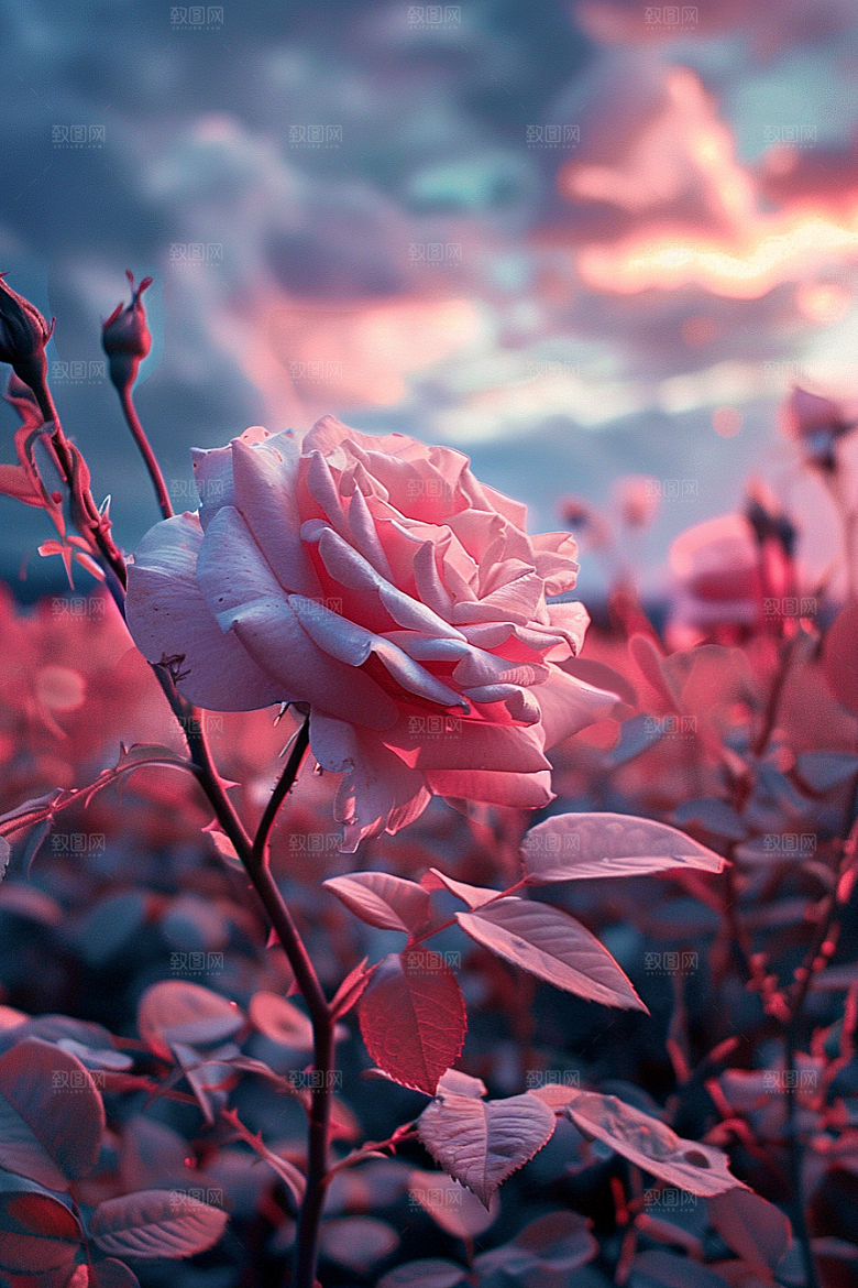 月季花玫瑰彩色素材