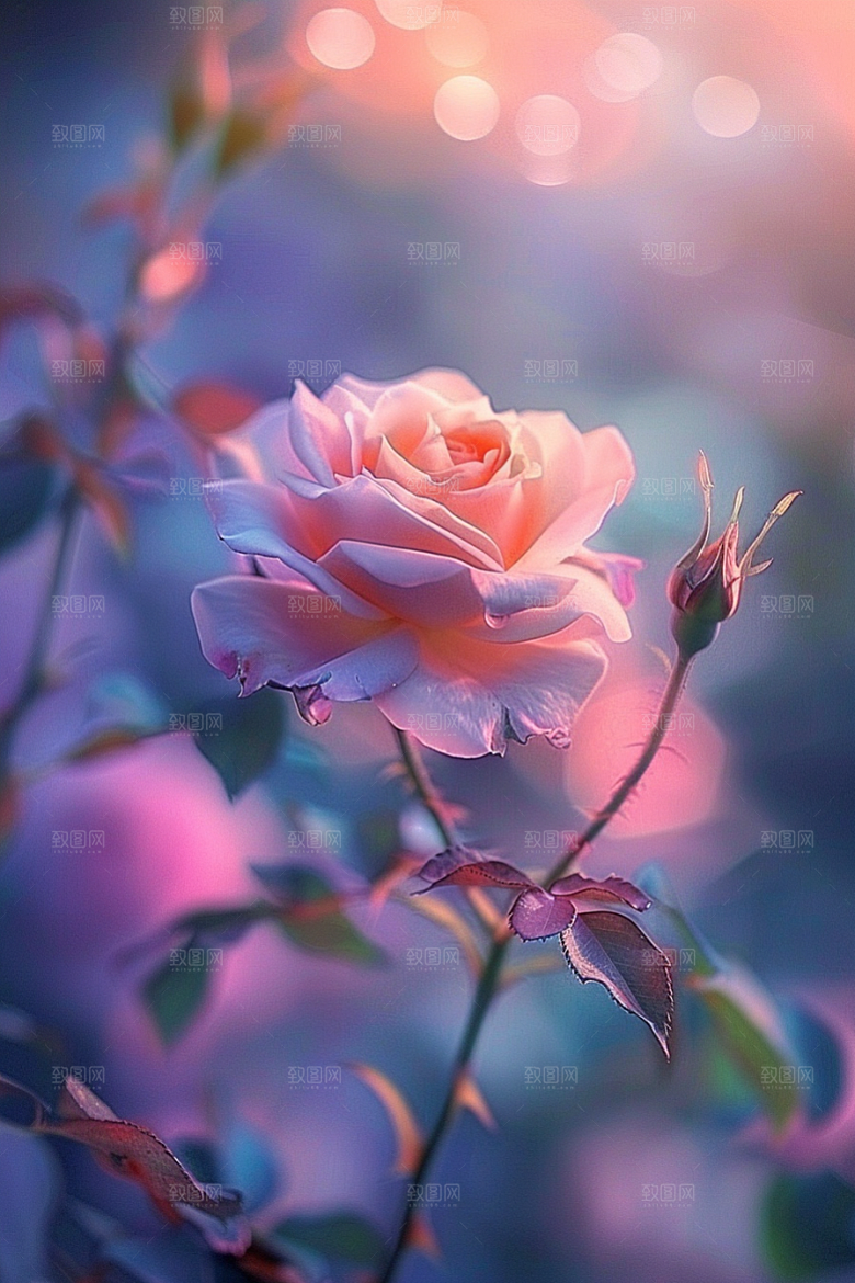 月季花花卉唯美素材